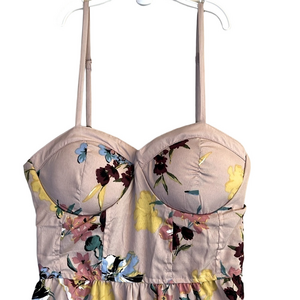 Band Of The Free Nordstrom Maxi Bustier Dress Floral Blush Size Small
